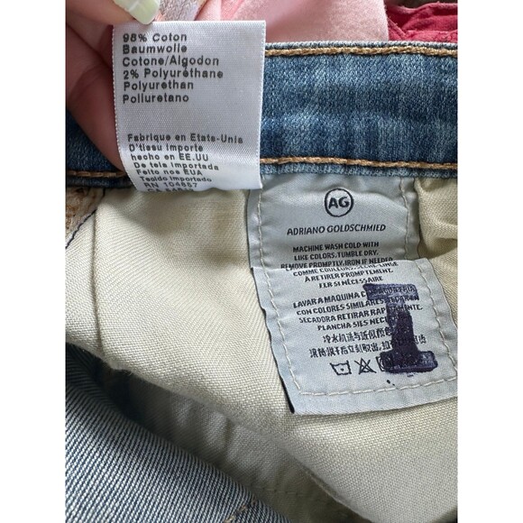Adriano Goldschmied AG Distressed Jodi High Rise Slim Flare Crop Jeans 29 - Picture 8 of 8